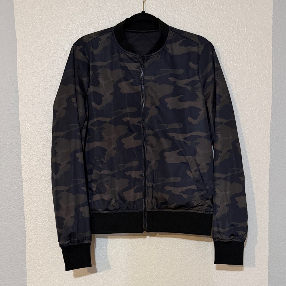 Blanc Noir Camouflage Bomber Jacket